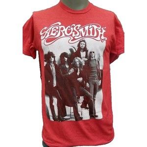 AEROSMITH T-Shirt Red Size Medium Unisex Band Tee Rockabilia